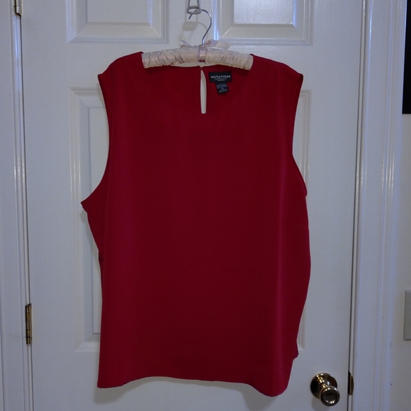 red sleeveless shell